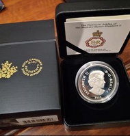 售最後1個  全球首枚英女皇不戴皇冠紀念幣 英女皇鉑金禧 加拿大精裝銀幣