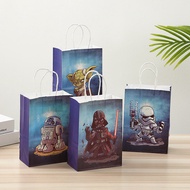 Children's Birthday Party Paper Bag Manufacturer Wholesale Star Wars Series Kraft Paper Tote Bag Cross-border Hot Selling Party Portable Gift Gift Bag