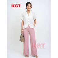 Aurora Palazo KGT Ironless Waffle Design Free Size  KGT Seluar Palazo Panjang Waffle Perempuan