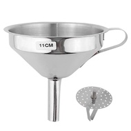 不鏽鋼漏斗 附隔渣器 小 11cm  1個
