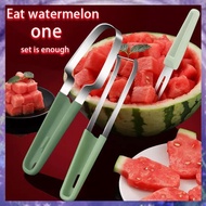 [P K A M] Watermelon Fork Slicer Cutter, Stainless Steel Fruit Cutter Watermelon Cutter,Fruit Slicer