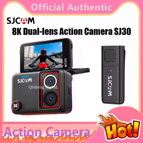 SJCAM 8K Dual-Lens Action Camera SJ30 8K Dual-Lens With Wireless Mic Flip Screen 7Hours Battery Life