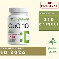 Deal Supplement CoQ10 200mg 2 in 1 Formula with PQQ - 240 Capsules Original USA
