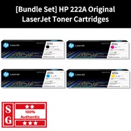 [Bundle Set] HP 222A Original Laser Jet Toner Cartridge Black Cyan Magenta Yellow HP 222X LaserJet P