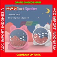 Speaker Desk Clock Bluetooth Alarm+Kids Radio Cat Ear Pink Cute