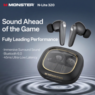 Monster N-Lite 320 True Wireless หูฟัง6.0หูฟังบลูทูธพร้อมชุดหูฟังเสียงเซอร์ราวด์45มิลลิวินาทีเวลาแฝง