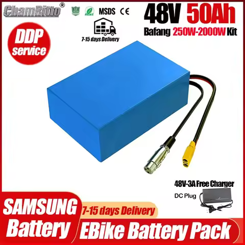 E bike Elektrische Fiets Battery 48V 18ah 20ah 25ah 30ah 40ah 50ah Bafang motor 500w 750 1000w 1500w