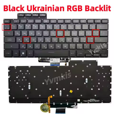 Ukrainian/UA RGB Backlit Keyboard for ASUS ROG Zephyrus GA503 GU603 GA503RM GA503RS GA503RW GA503QR 