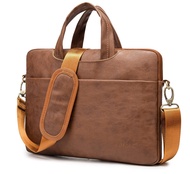 360° Protective Waterproof PU Leather Laptop Shoulder Messenger Sleeve Briefcase case Bag (13 inch-1