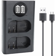 Dual Slot EN-EL15 EN-EL15a EN-EL15b EN-EL15c Battery Charger MH-25 with LED Indicator for Nikon Z5 Z
