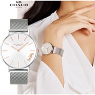 (Real Photo)Original Coach Womens Perry Silver White Watch 14503124Jam Tangan Wanita