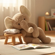 35cm Huggable Elephant Plushie Pillow, Soft Stuffed Animal Gift for Kids Birthday  Bantal Plushie Ga