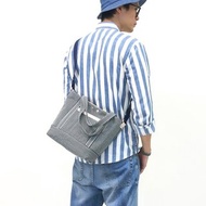 STRIPE-手做皮革條紋丹寧帆布手提/斜側揹/平板電腦包