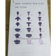 Assorted Trim Clips For Nissan (408pcs)