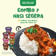 MGWoW Halal Ready To Eat Instant Rice Travel Camping Asrama Food  Rendang  Sambal  Curry 154g