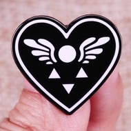 video game Undertale Delta rune Symbol enamel pin heart badge brooch Backpack Decoration Jewelry
