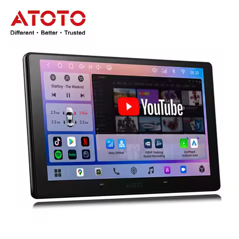 ATOTO 10.1 inch Car Radio Player Double 2 Din Android QLED Screen GPS Navigation Carplay Car Stereo 