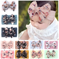 Baby Headband New Bohemia Elastic Printed Flower Kids Headband Cute Girl Elastic Bow Ribbon Hair Acc