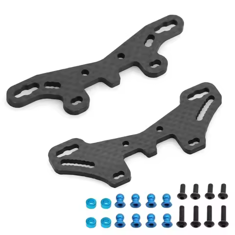 Carbon Fiber Front and Rear heighten Shock Tower Plate for Tamiya TT02S TT02SR TT-02 Type-S 1/10 RC 