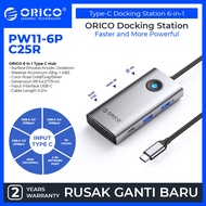 ORICO Type C Hub 5Gbps USB 3.0, USB-C PD100W, HDMI 4K@30Hz, RJ45 2.5G - PW11-6PC25R