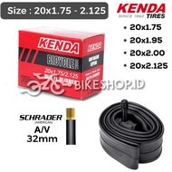 Inner Tube 20x1.75-2.125 Kenda AV 32mm Short Motorcycle Valve American Valve Butyl Rubber Bicycle In