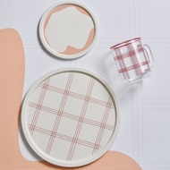 LASSIETTE LUVY Glass Mug Cup (430ml), Plate Tableware Pink