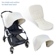 Baby Stroller Sun Shade Awning Canopy And Seat Cushion For Bugaboo Bee6 Bee5 Bee3 UV Proof Pram Cove