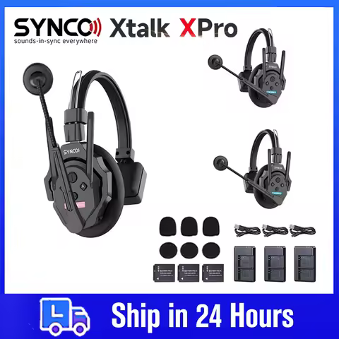 SYNCO Xtalk XPro - X1 X2 X3 Wireless Headset Intercom System 2.4G Communication Wireless Microphone 