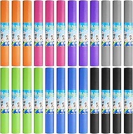 24 Pcs 3 mm Thick Yoga Mat Bulk, 68.11 x 24.02 Inches Exercise Workout Non Slip Fitness Pad for Wome