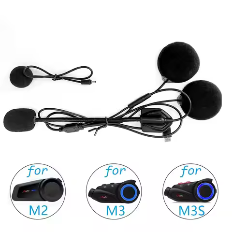 For Maxto M2 M3 M3S M2C Accessories Headphone Microphone 2 In1 Earphone Suit for Motorcycle Full/Fac