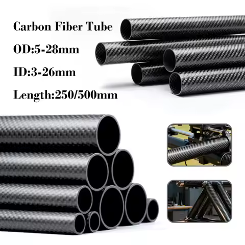 1pcs 250/500mm 3K Carbon Fiber Tube Twill Matte , Length is 500 mm remote control aircraft accessori