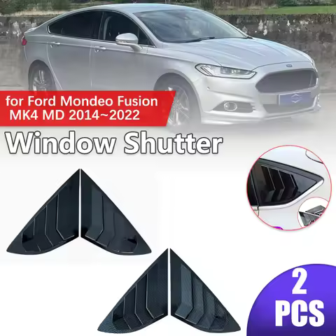 Car Shutter for Ford Mondeo Fusion MK4 MD CD391 2014~2022 2015 Rear Side Window ABS Louvers Triangul