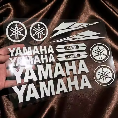 Silver Vinyl Motorcycle Stickers Tank Helmet Body Car Bike Decals Kit for XMAX TMAX Nmax Mt09 Mt07 R