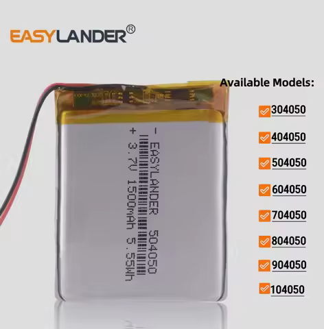 304050 404050 504050 3.7V 1500mAh 604050 704050 804050 904050 104050 Batteries Rechargeable Lithium 