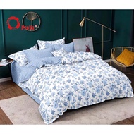 Cadar 7-In-1 ( Abstract Design ) High Quality Fitted Bedsheet With Comforter (Queen/King)