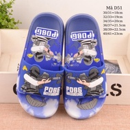 Dép lê quai ngang bé trai POBG Nijago siêu nhân cao cấp nhẹ êm chống trơn trượt cho trẻ em 5 - 12 tu