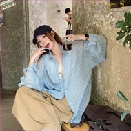 Sky Blue Straight Grain Sunscreen Shirt Jacket-CZ660909/A044
