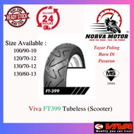 Norva Motor Tayar Viva Scooter Tubeless Tyre Ft399 100/90-10 120/70-12 130/70-12 130/60-13