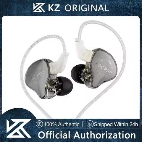KZ EDC PRO Wired Earphone Large Dynamic Drivers Earbuds HiFi Bass Music Headphone Monitors Earphone 