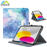 MoKo Rotating Case for iPad 10th Generation 2022, iPad 10.9 inch Case, 90 Degree Rotating Smart Stand Cover for iPad 10, Protective Leather Cover with Stylus Loop Design