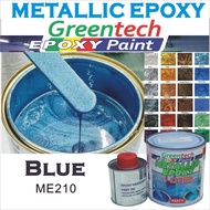 ME210 BLUE ( Metallic Epoxy Paint ) 1L METALLIC EPOXY FLOOR PAINT COATING Tiles &amp; Floor Paint / 1L MATALIC EPOXY Greente