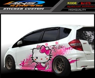 VARIASI STICKER MOBIL JES JAZZ SIGRA YARIS SWIFT / DECAL MOBIL / DECAL STICKER MOBIL ANIMASI HELLO K