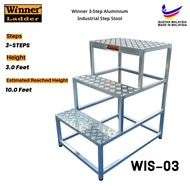 Winner Ladder 3-Step Aluminium Industrial Step Stool Tangga Heavy Duty