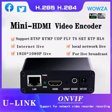 HDMI H265 H264 Video Encoder HDMI to IP Video Live Stream Encoder Suport IPTV SRT RTSP RTMPS UDP ONV