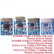 5-10Pcs SYN115 SYN480R F115 315MHZ 433MHZ Wireless Receiver Transmitter Module Board ASK/OOK 6.7458 