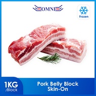 [Omni Frozen] Pork Belly Block Skin On | 1KG/BLOCK