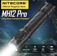 2023 NITECORE ไฟฉาย MH12 Pro ชาร์จได้505เมตร USB-C ยุทธวิธีไฟฉาย uhi 40นำลำแสง5300mAh แบตเตอรี่ Li-ion 21700