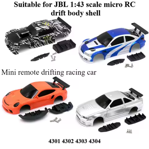 For JBL 1:43 Scale 4WD Micro RC Drift Car Body Shell 4301 4302 4303 4304 Lightweight Sturdy Replacem