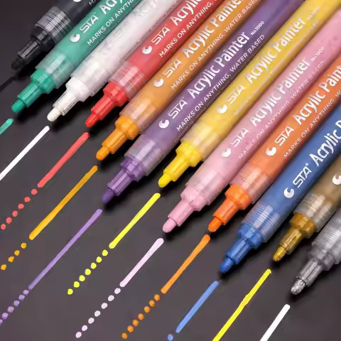 STA Acrylic Paint Set Permanent Paint Marker Water-based Drawing Christmas Decoration Graffiti Acryl