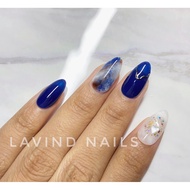 Press On Nails Marble Japanese | Press On Nails Navybiru | Wedding Press On Nails